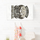 Cool Papa Motorfiets Vintage Biker Spandoek (Insitu)