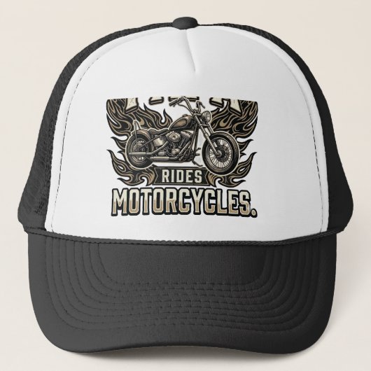 Cool Papa Motorfiets Vintage Biker Trucker Pet (Voorkant)