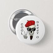 Cool papa - O Beatnik Skull Ronde Button 5,7 Cm (Voorkant /achterkant)