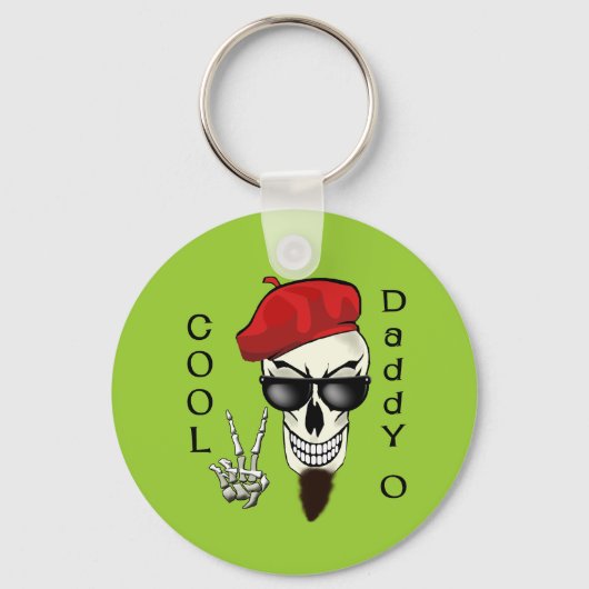 Cool papa - O Beatnik Skull Sleutelhanger (Voorkant)