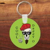 Cool papa - O Beatnik Skull Sleutelhanger (Voorkant)