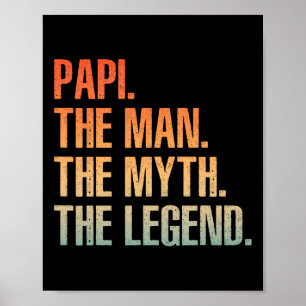 Cool papi voor mannen papa opa Man mythe legende F Poster