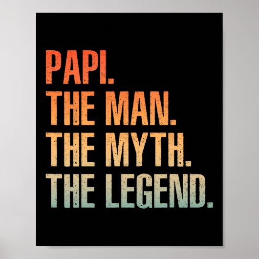 Cool papi voor mannen papa opa Man mythe legende F Poster (Voorkant)