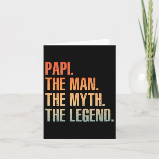 Cool Papi voor mannen vader opa man mythe legende  Kaart (Voorkant)