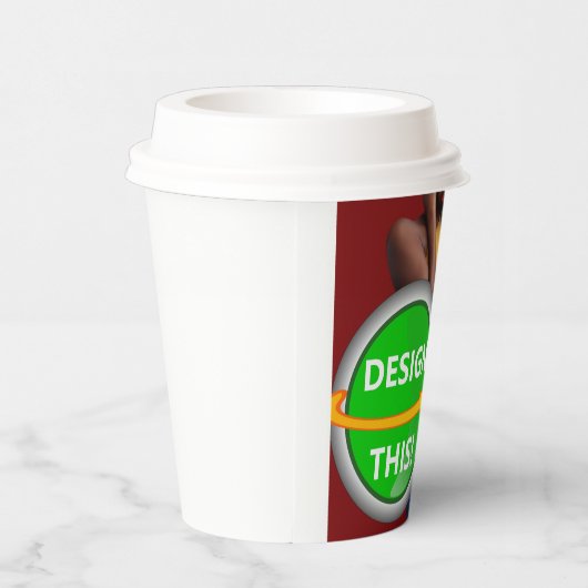 COOL! Papieren beker met deksel - 8oz - Pack van 8 (Rechts)