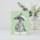 Cool papieren hoeden pop briefkaart (Staand voorkant)