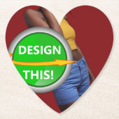 COOL! Papieren Onderzetters - Hart - Custom (Voorkant)