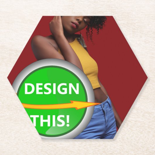 COOL! Papieren Onderzetters - Hexagon - Custom (Voorkant)