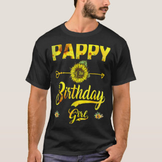 Cool Pappy Of The Birthday Girl Dad Sunflower T-shirt