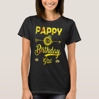 Cool Pappy Of The Birthday Girl Dad Sunflower T-shirt