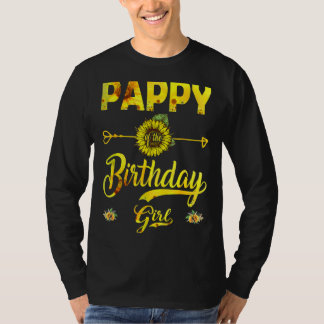 Cool Pappy Of The Birthday Girl Dad Sunflower T-shirt