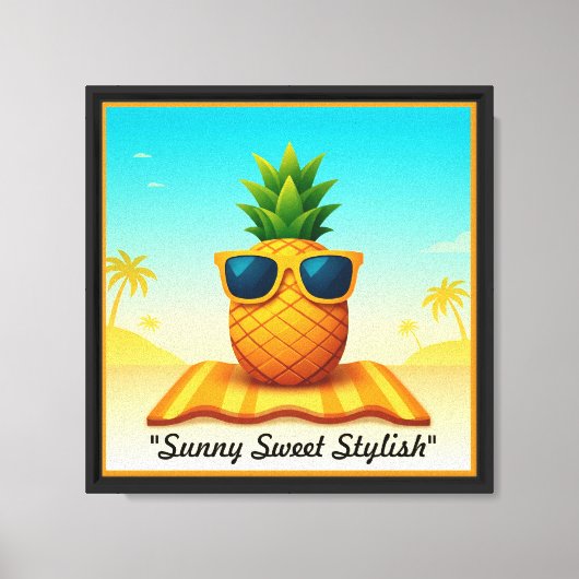 "Cool Paradise Vibes" Canvas Afdruk (Voorkant)