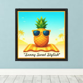 "Cool Paradise Vibes" Canvas Afdruk (Insitu (Houten vloer))
