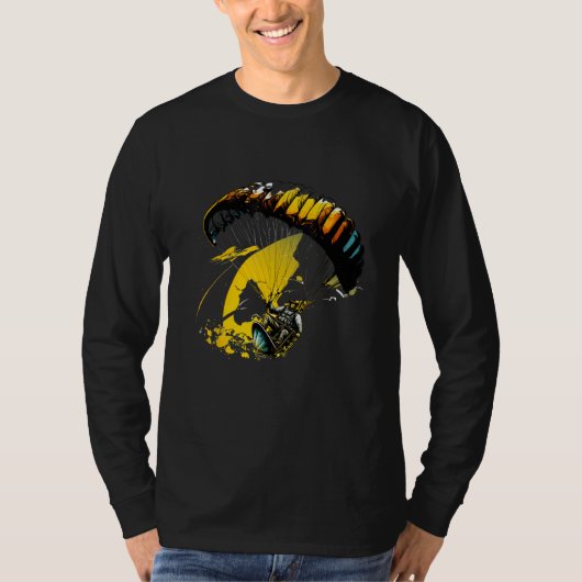 Cool paraglider in fast paced action t-shirt (Voorkant)
