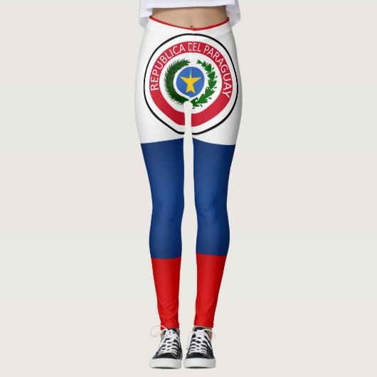 Cool Paraguay Flag Mode Leggings (Voorkant)