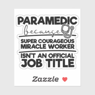 cool Paramedisch werk woord kunst Sticker