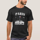 Cool Paris France City Skyline French Lover Travel T-shirt (Voorkant)