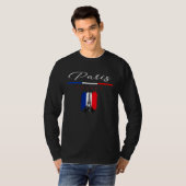 Cool Paris France Paris World Inspired Illustratio T-shirt (Voorkant volledig)