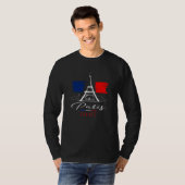 Cool Paris France Paris World Inspired Illustratio T-shirt (Voorkant volledig)