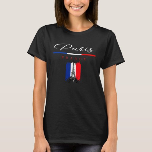 Cool Paris France Paris World Inspired Illustratio T-shirt (Voorkant)