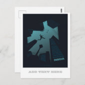 Cool PARKOUR Tiener Grafische Bouw Dak Springen Briefkaart (Voorkant / Achterkant)