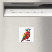 Cool Parrot met zonnebril Magneet (Insitu (Vaatwasser))