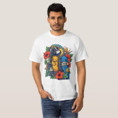 Cool Parrot with Cash – Tropical Rich Vibes T-Shir T-shirt (Voorkant volledig)