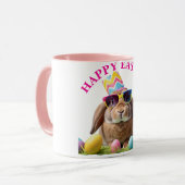 Cool Party Bunny met zonnebril Mok (Voorkant links)
