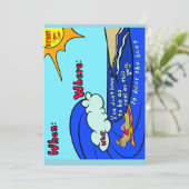 Cool party invite  kaart (Staand voorkant)
