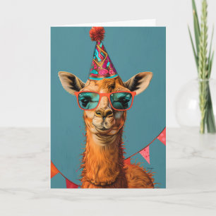 Cool Party Llama Wenskaart Kaart