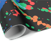 Cool Party Paint spettert inpakpapier (Rol Hoek)