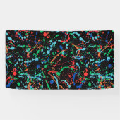 Cool Party Paint Splashes 1.6x3 Vinyl Banner (Horizontaal)