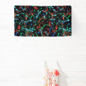 Cool Party Paint Splashes 1.6x3 Vinyl Banner (Insitu)
