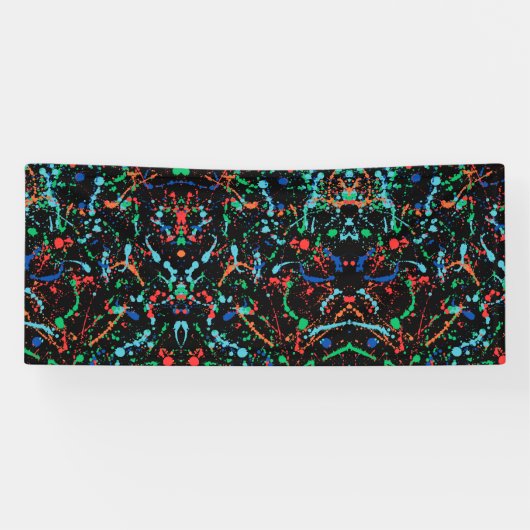 Cool Party Paint Splashes 2.5x6 Vinyl Banner -> Ko (Horizontaal)