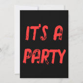 Cool Party Paint Splashes Uitnodiging (Achterkant)