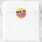 Cool Party Rock Halftone Sticker Yellow and Pink (Tas)