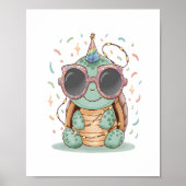 Cool Party Turtle Poster (Voorkant)