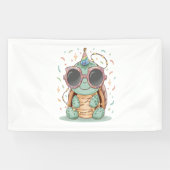 Cool Party Turtle Spandoek (Horizontaal)