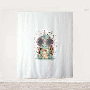 Cool Party Turtle Wandkleed