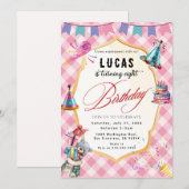 COOL Party Verjaardag Uitnodiging (Voorkant / Achterkant)