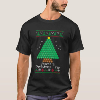 Cool Pascal's Christmas Tree Sweater Wiskunde T Sh T-shirt