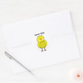 Cool Pasen Kuiken Ronde Sticker (Envelop)