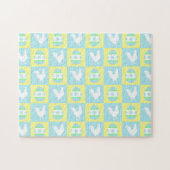 Cool Pasen Schaakbord Patroon Haan Eieren Legpuzzel (Horizontaal)