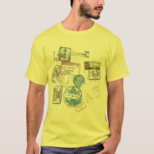 Cool Paspoort Land Inreis Visum Reisontwerp T-shirt (Voorkant)