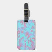 Cool Pastel Camo Pattern Bagagelabel (Voorkant verticaal)