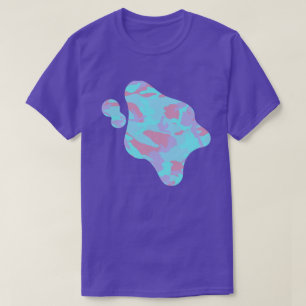 Cool Pastel Camo Pattern Paint Splat T-shirt