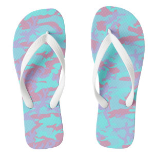 Cool Pastel Camo Pattern Teenslippers