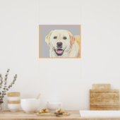 Cool Pastel Drawing Yellow Lab Poster (Keuken)
