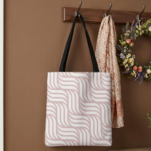 Cool pastel patroon moderne boodschappentas tote bag
