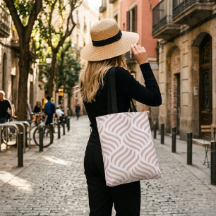 Cool pastel roze patroon mooie boodschappentas tote bag